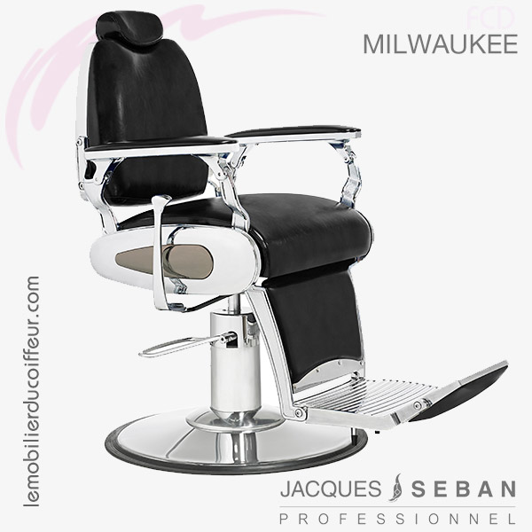 Milwaukee fauteuil barbier noir J.SEBAN