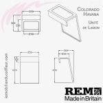 Unité de Liaison Colorado/Havana (dimensions) REM