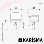 KISS | Fauteuil de coupe (dimensions) | Karisma