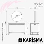 HARDY 2 Places (Dimensions) | Coiffeuse | Karisma